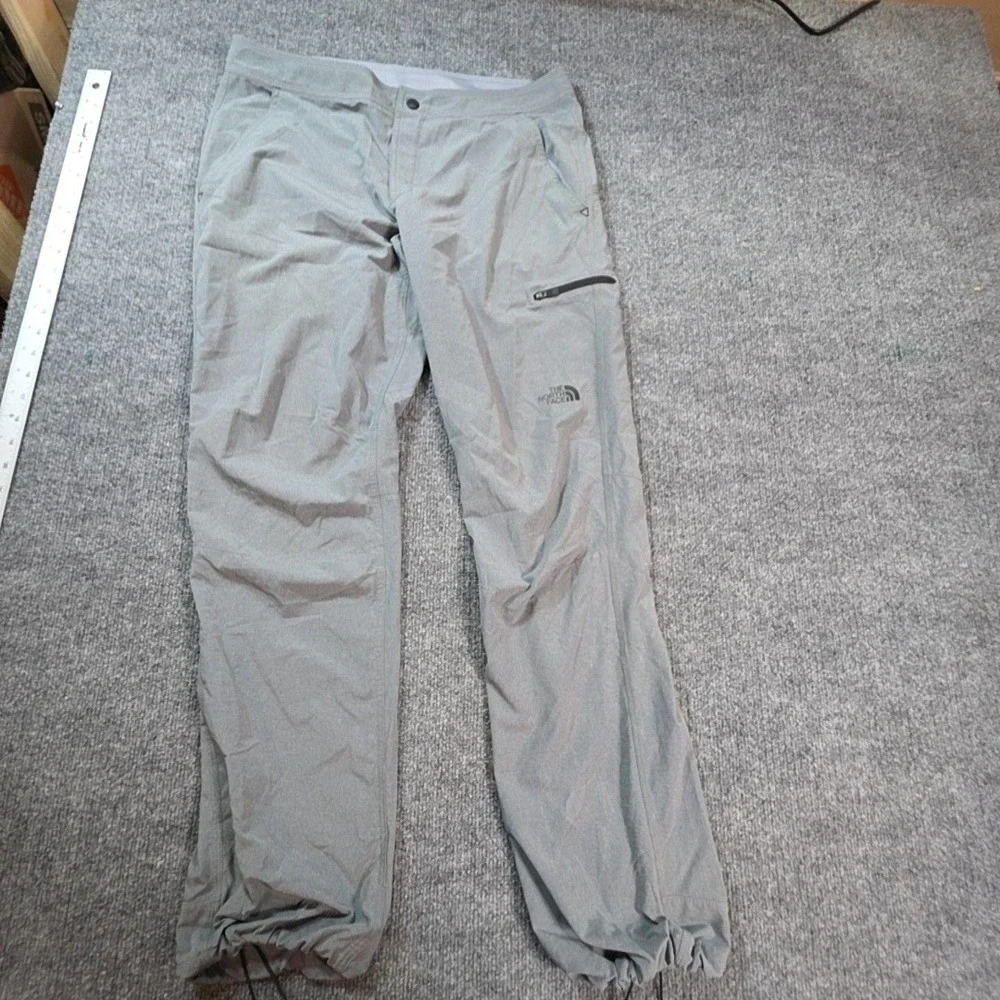 The North Face Rain Pants Mens 34 Gray Nylon Zip Pocket Hiking Outdoor